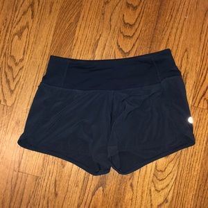 navy lulu lemon speed up shorts